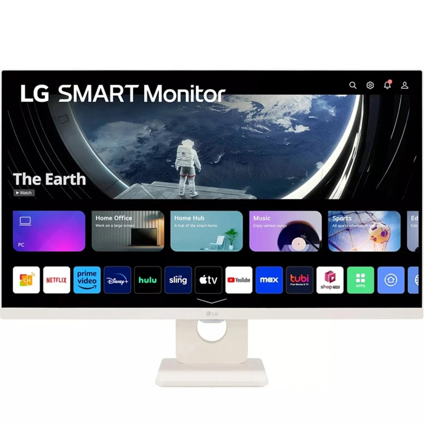 LG 27SR50F 27-Inch Smart FHD IPS Monitor, webOS 23, HDR10, Airplay 2, Screen Share, Bluetooth, 5Wx2 Stereo Speaker, Tilt Stand (HDMI, USB Type-A), 2023 - (Open Box)