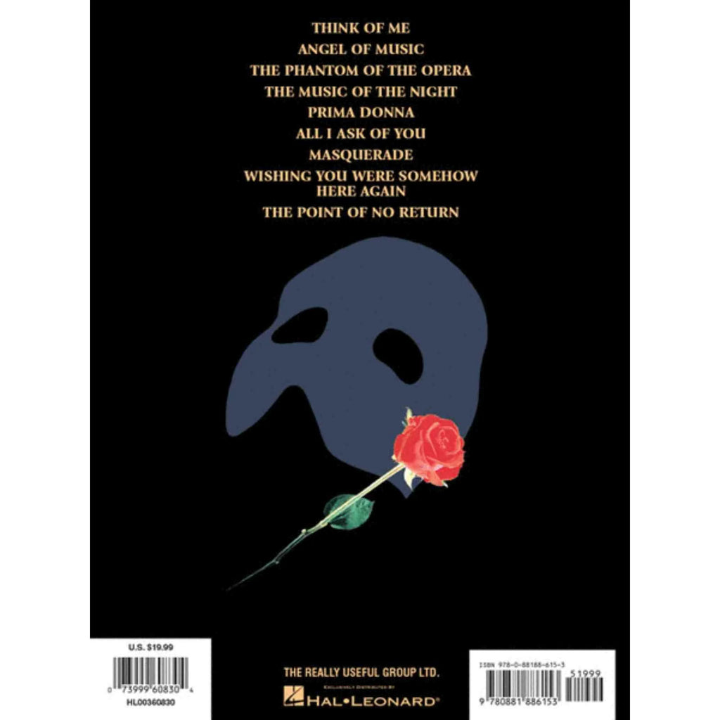 Phantom of the Opera - Souvenir Edition: Piano/Vocal Selections Melody in the Piano Part