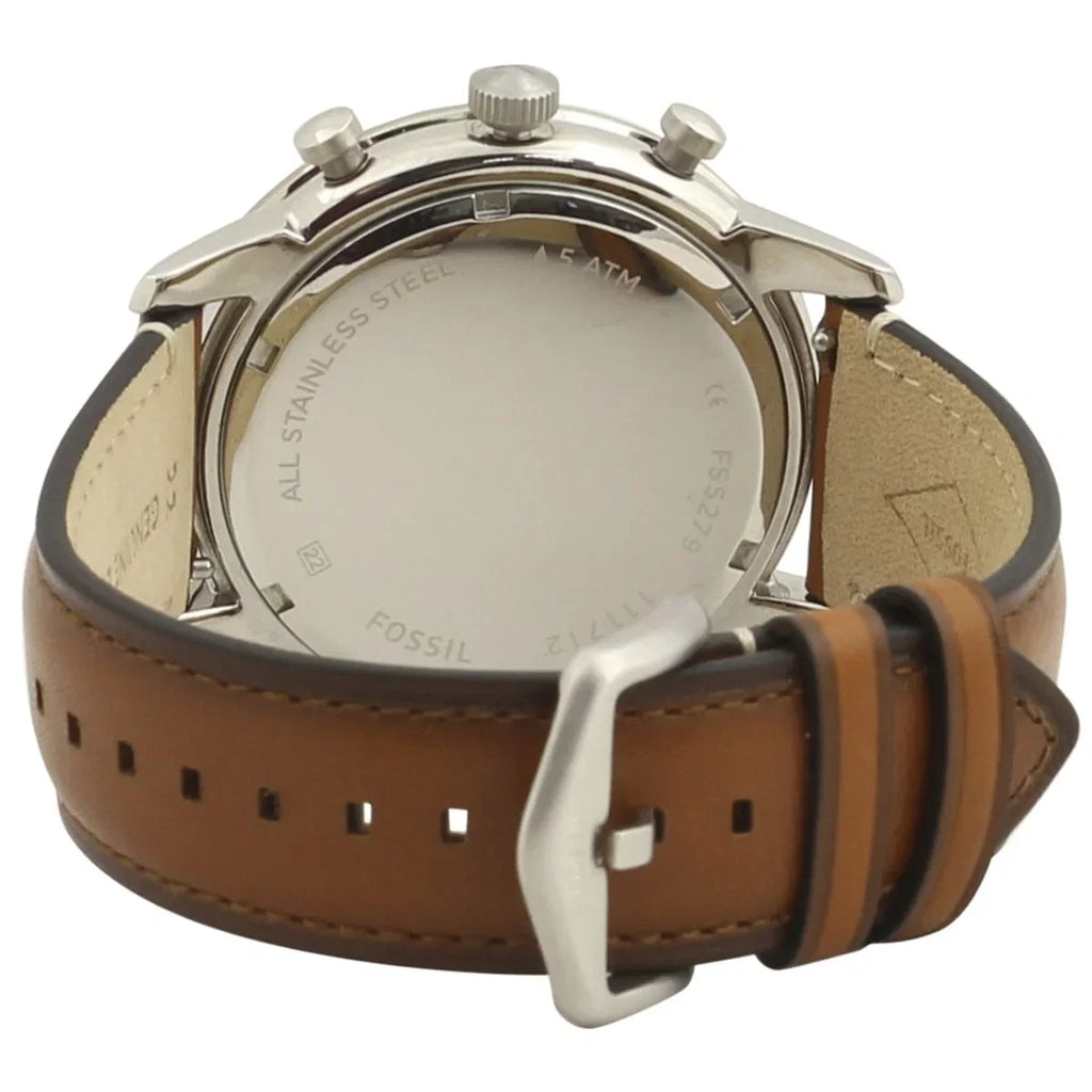 Gentlemen Fossil Neutra Chronograph Brown Leather Band Watch FS5408