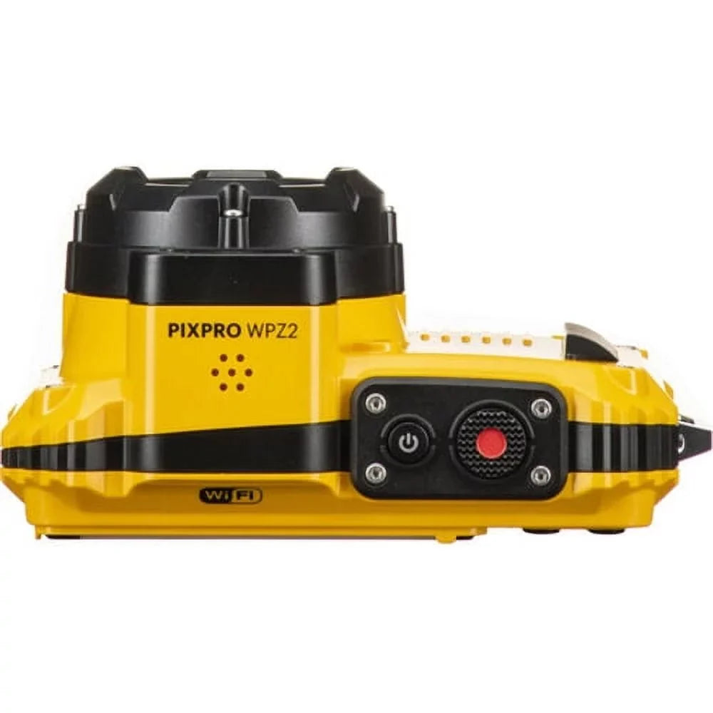 Open Box Kodak PIXPRO WPZ2 Rugged Waterproof Digital Camera 16MP 4X Optical Zoom 2.7" LCD Full HD Video, Yellow