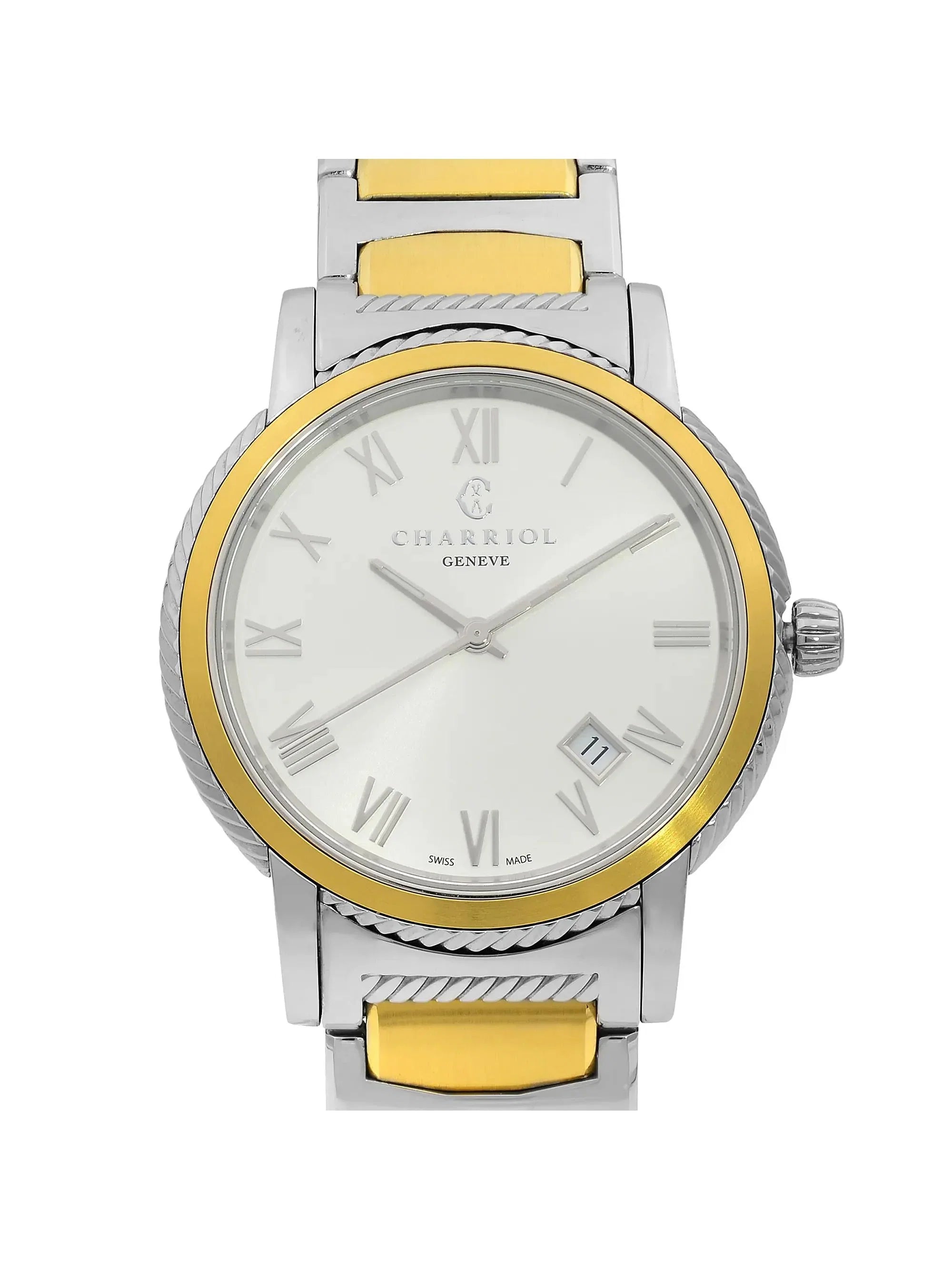 New Charriol Parisii 40mm Steel Silver Interface Gemstone Individuals Watch P40SY2.931.001