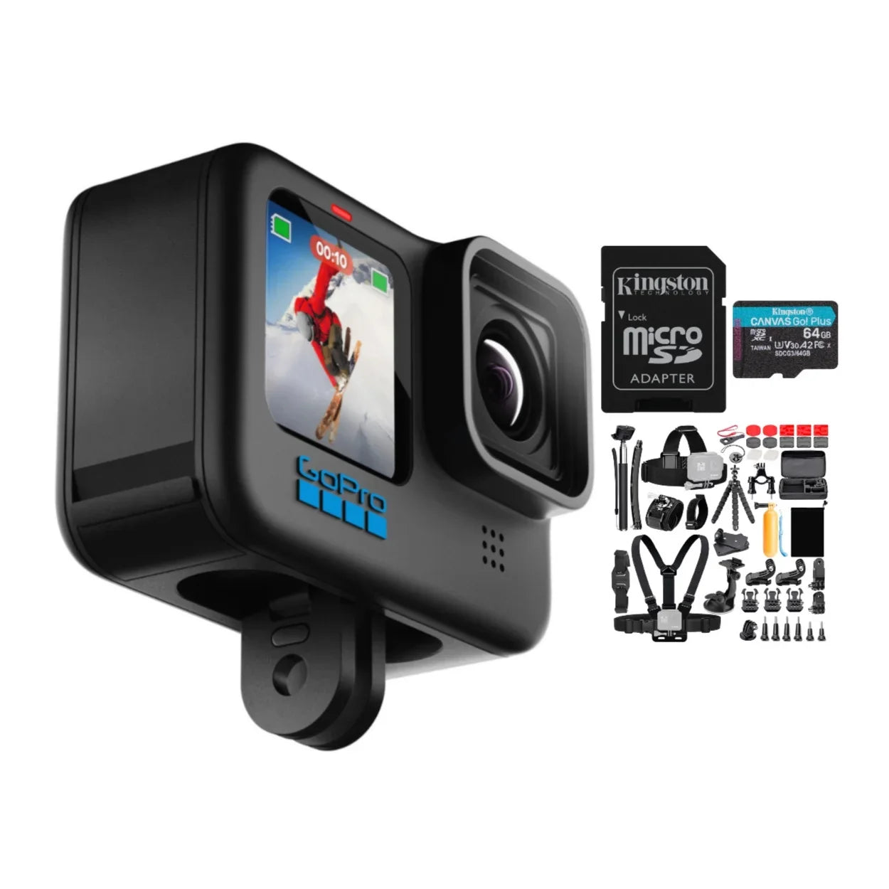 GoPro HERO10 Midnight Action Camera Bundle