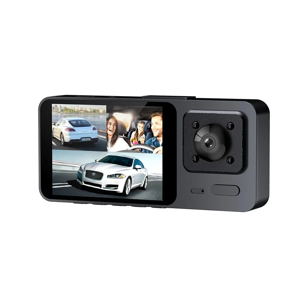 G·PEH HD Dual Lens Car Dash Cam Front/Rear/Inside Video Recorder Camera G-sensor