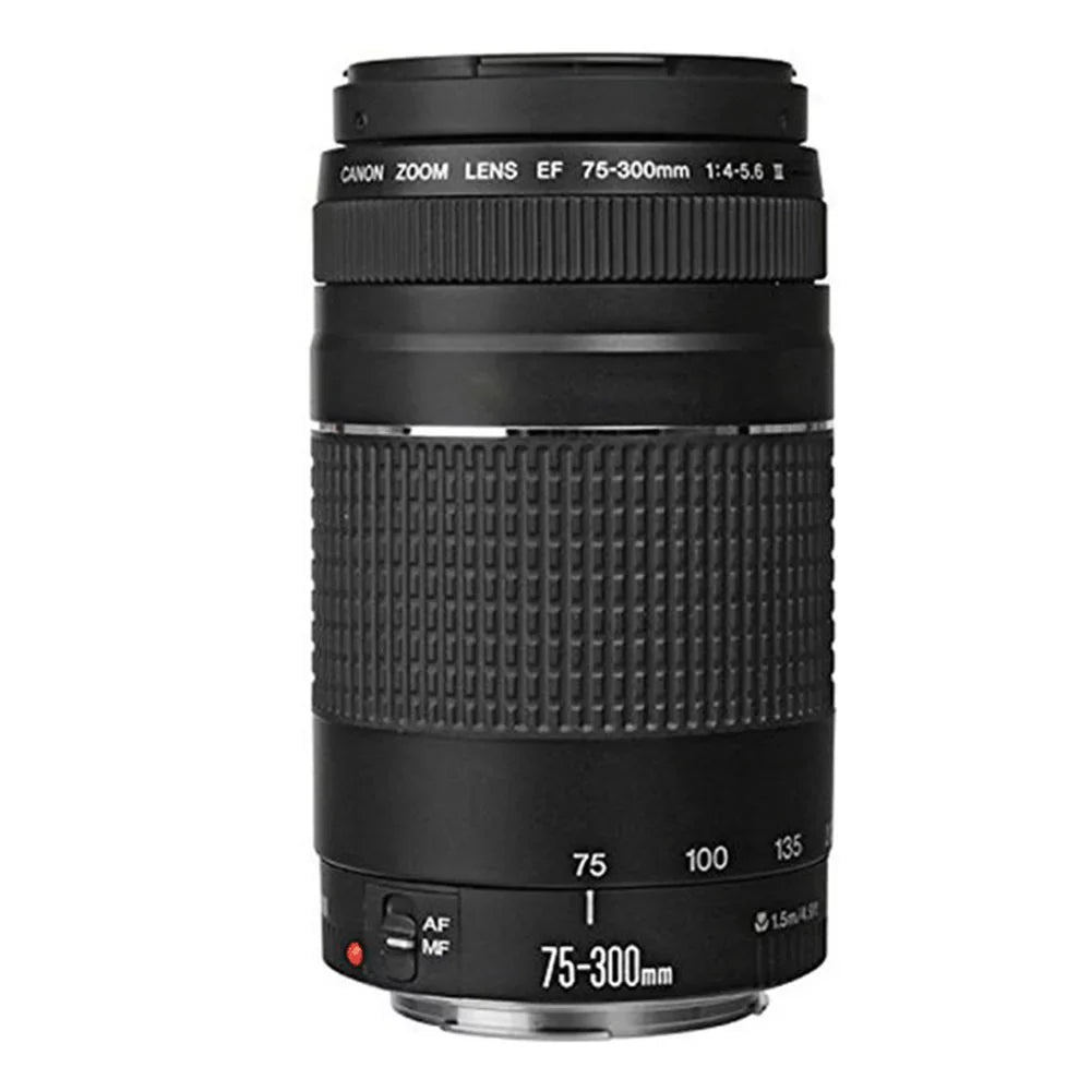 Canon EF 75-300mm f/4-5.6 III Lens + 58mm UV Filter for Canon 700D 1300D